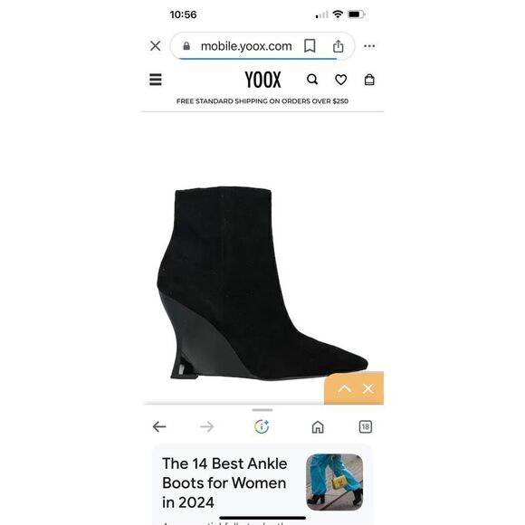 TORY BURCH SCULPTED WEDGE ANKLE BOOTS  in Nero/Black NWOB Size 8 1/2 - Picture 9 of 10